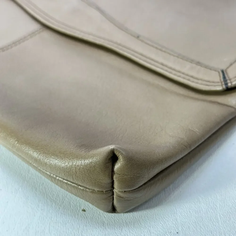 Vtg B Young Handbag Women S Brown Leather Envelope Clutch Purse Shoulder Bag